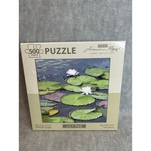 Lily Pad 500 Piece Jigsaw Puzzle Featuring Darren Gygi Art 18x18 Inches Complete